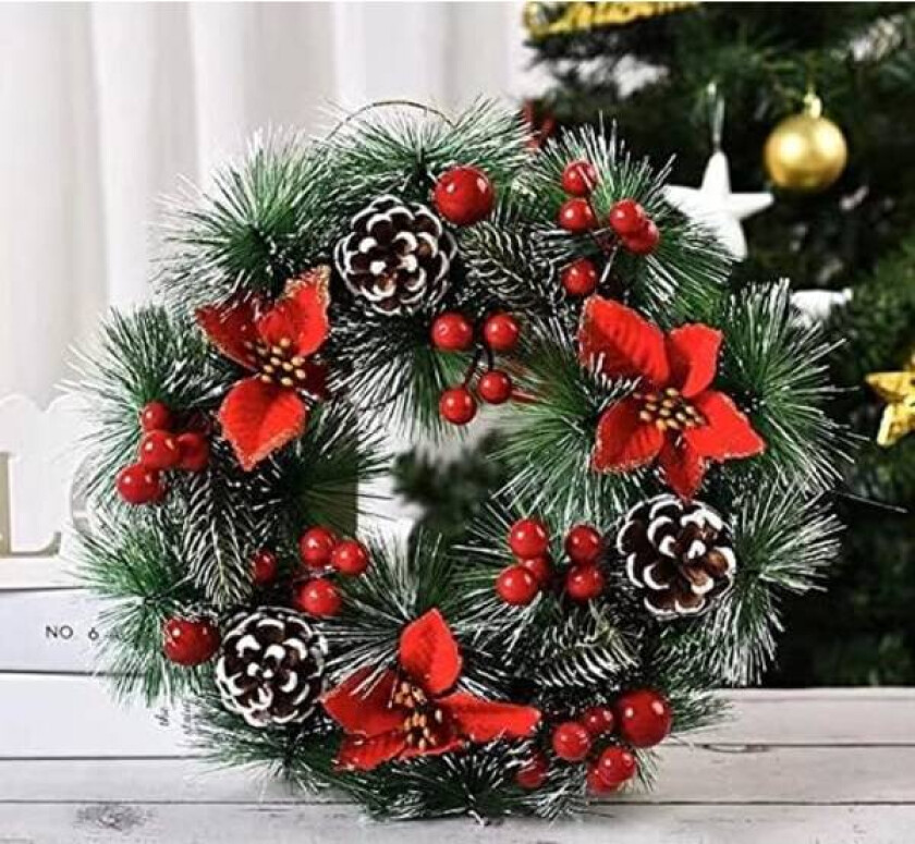 Julekrans for utvendige og innvendige dører til jul