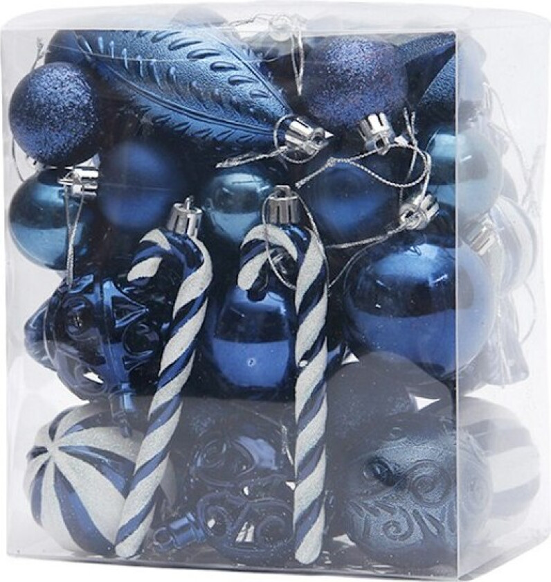 Julekuler Ornamentsett, Uknuselig Plast Klar Dekorative Kuler for Juletrepynt Høytidsbryllupfest