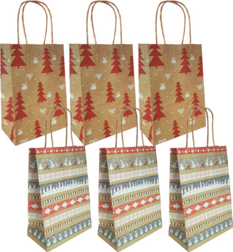 Håndholdt gavepose med julestil