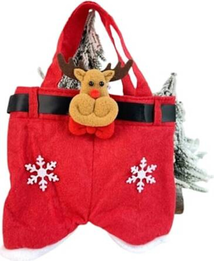 Julepynt Gavepose Godteripose Julenissens Bukse Stil Søt Barn Snackpose (Brun Elg - Medium)