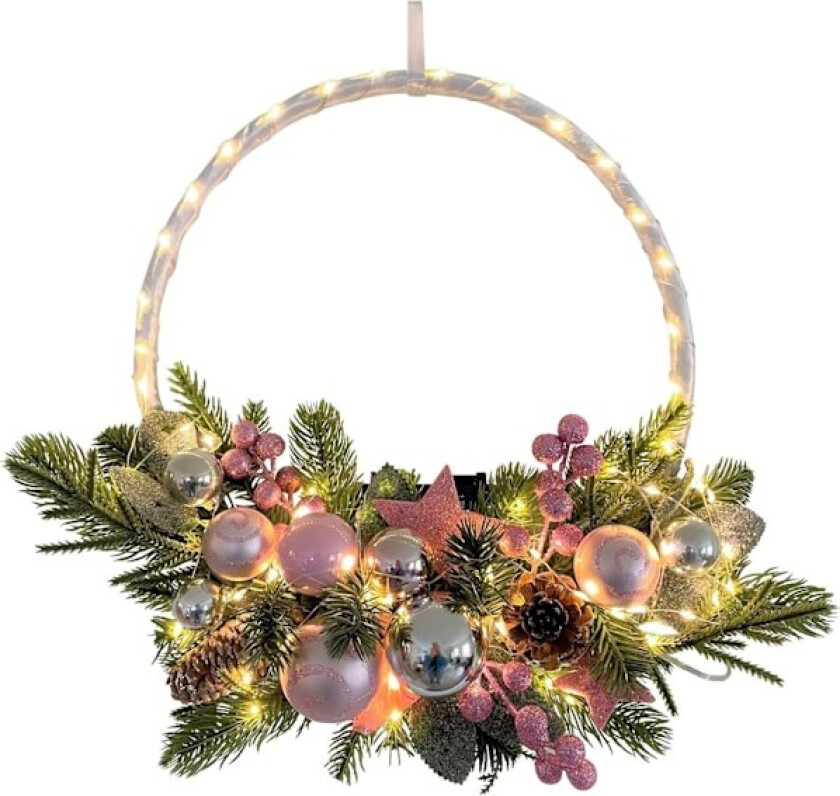 Julekrans, julekrans med LED-lys