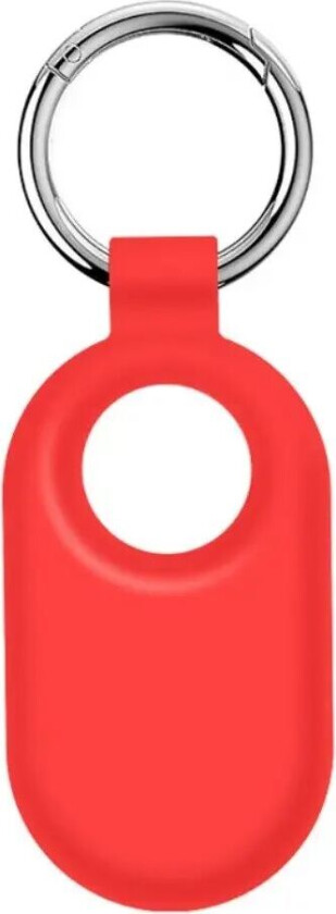 SmartTag 2 Samsung Galaxy Silikondeksel m. Nøkkelring - Rød