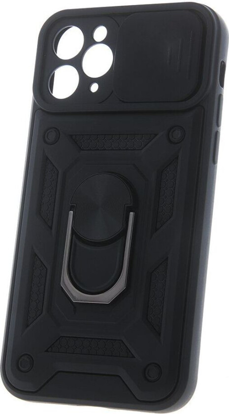 iPhone 12 / 12 Pro OEM Defender Bakdeksel med Magnetisk Kickstand Og Cam Slider - Svart
