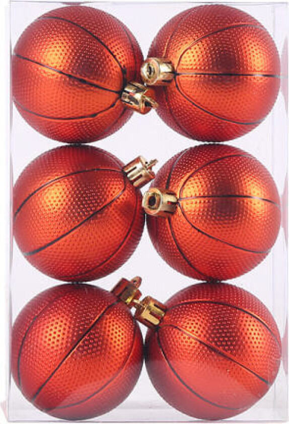 Julepynt 6cm Julekule Fotball Baseball Fotball Basketball(Basketball)
