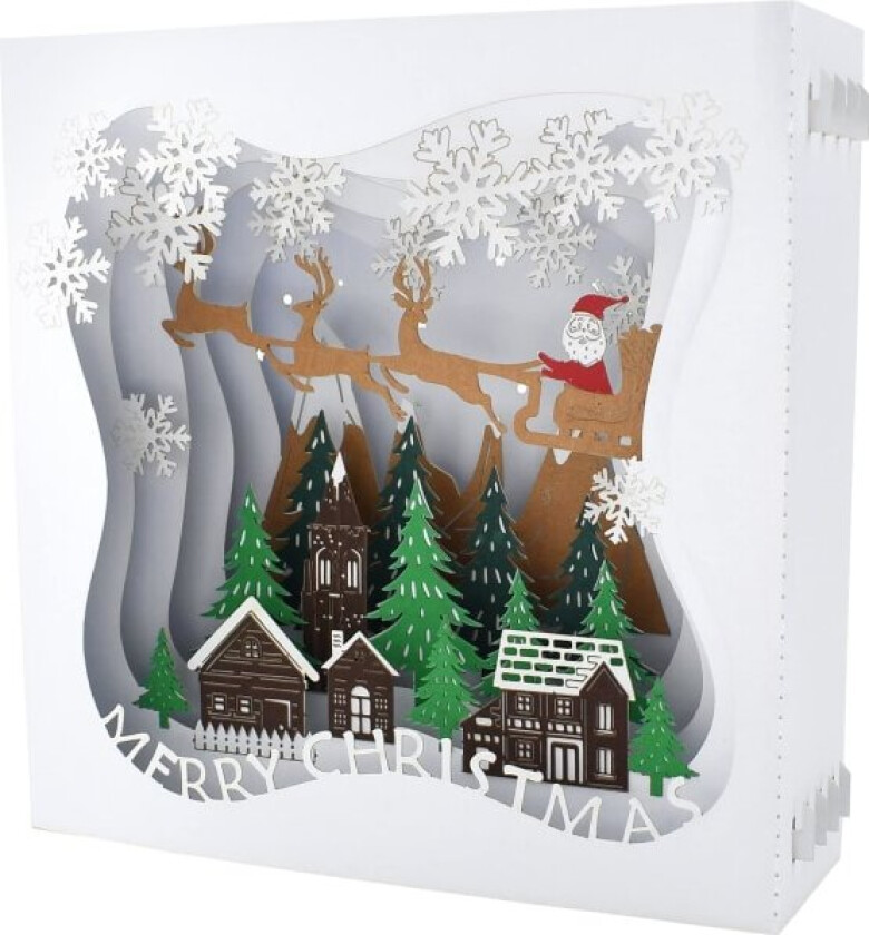 Julekort, 3D pop-up julekort, håndlaget fargerikt gratulasjonskort, gavekort med konvolutt, til datter, sønn, venn (juleeske)