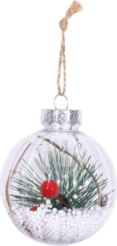 1 stk juledekorasjon rund julekule hengende jul