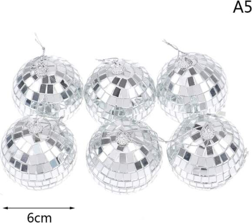 Julekule Ornament 2-8cm Mini Disco Speilkule Jul A5