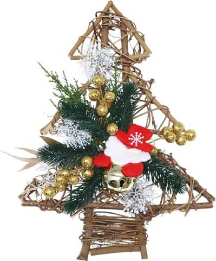 1 stk julekrans utendørs veggdekor grønne kranser for front D