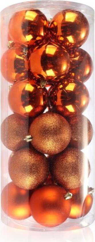 24 stk. Julekuler, Plastjulekuler til Juletreet