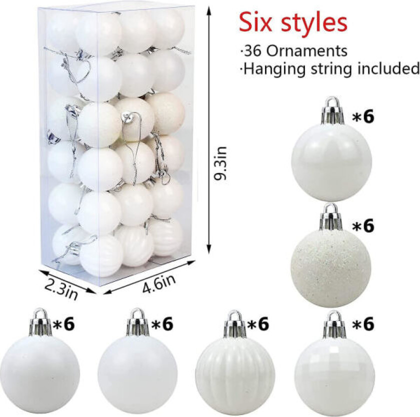 Julekulepynt, Uknuselige Juledekorasjoner Tre Kulehengere Bryllup Halloween Festdekorasjon, Juletrepyntkule Eller