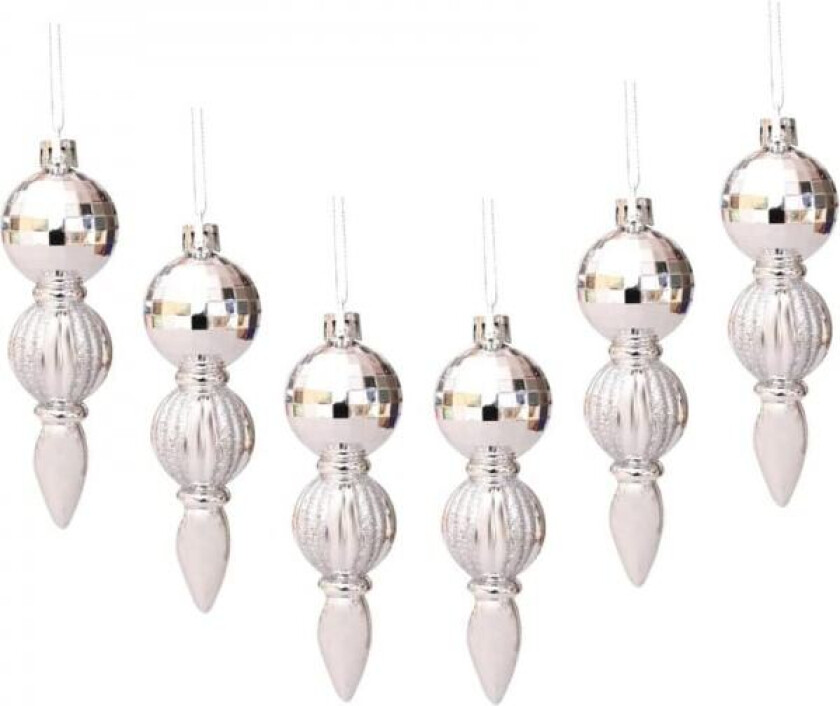 Julekuler Ornamenter Juletre Kuler 6stk Lang Dekorativ