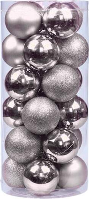 24 stk 4 cm knusefrie julekuler til juletre, bryllup, bursdagsfest og dekorasjon