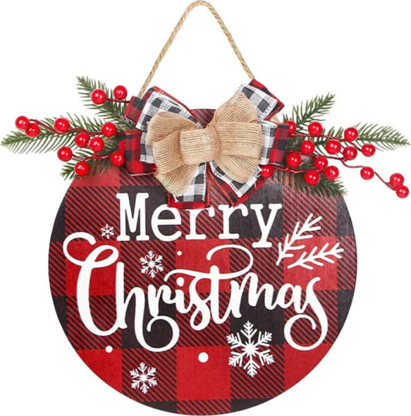 1 stk julekrans dørdekorasjon julekrans inngangsdør