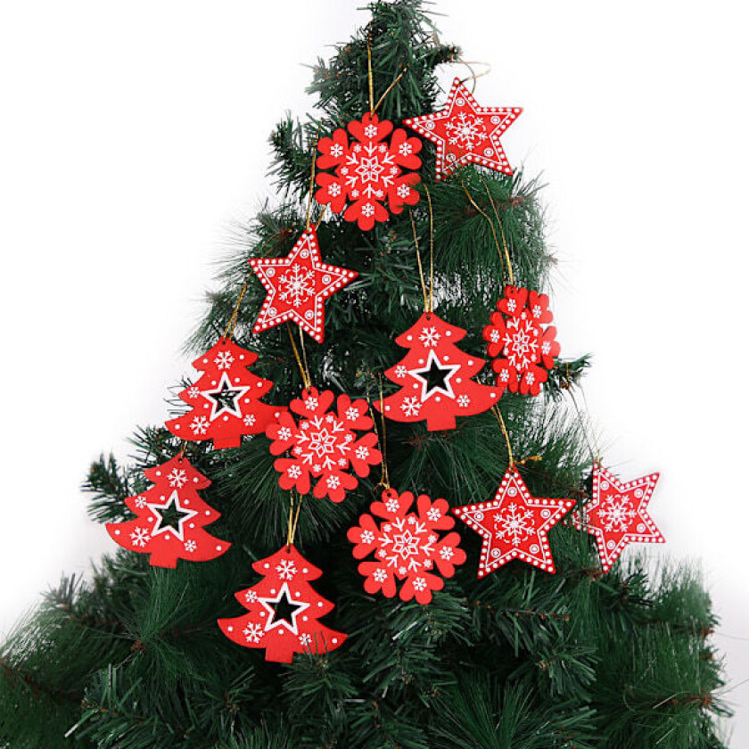 Juledekorasjon Snøfnugg Juletreanheng Stjernedekorasjon Plate