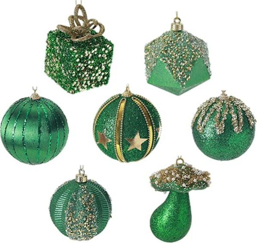 Uknuselige julekuler | Sklisikre dekorative kuler til juletreet, 3.94 tommer B