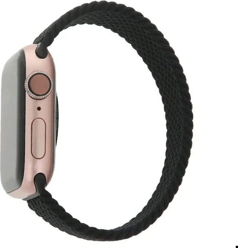 Bilde av Apple Watch (42/44/SE/45/49mm) Smartklokkerem i Elastisk Stoff - Str S - Svart