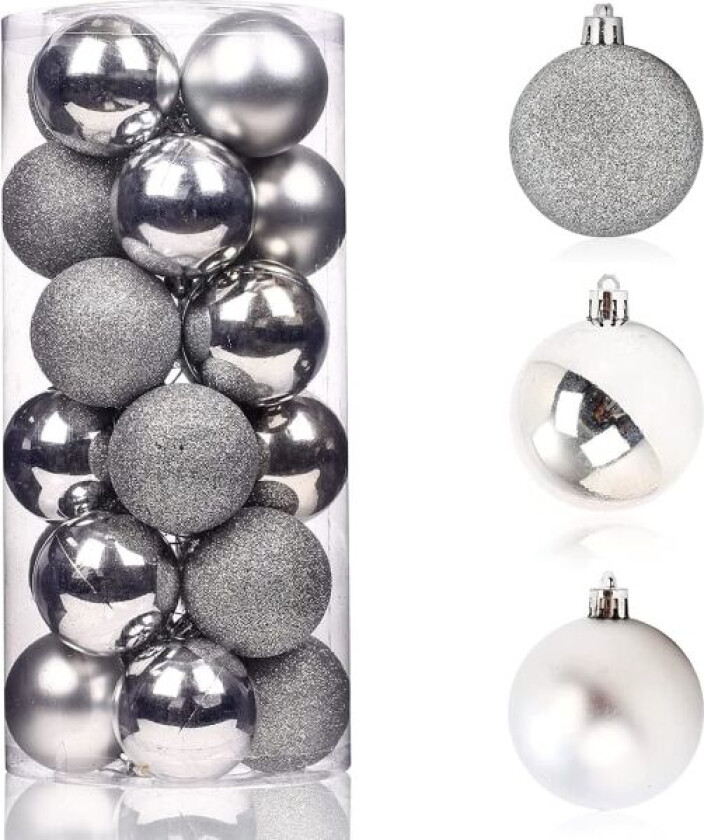 24 julekuler, juletrepynt, julekuler, pynt til julekuler, julekuler