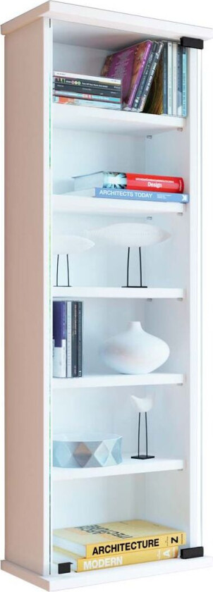 Loposa hylle CD,DVD lagring 150 CD 6 hyller hvit.