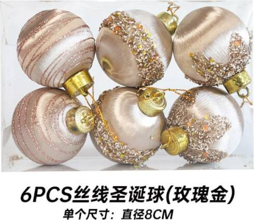 Julekuler Juletrærpynt Fargerike Kuler Henger Julemateriale Tilbehør DIY Julepynt A