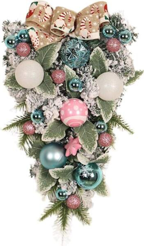 Julekrans, Vinterjule Dråpekrans - Julehøytid Henge Dør Vegg Vindu Dekor, Jule Dør Høytids Ornamenter