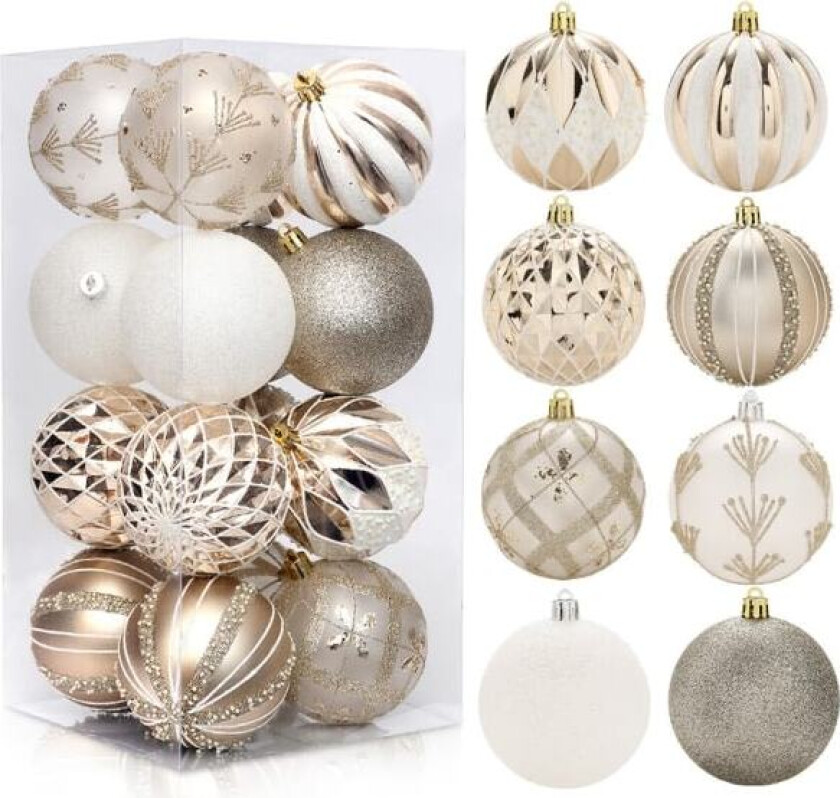 IC Julekulespynt 16 stk Juletrærdekorasjonssett
