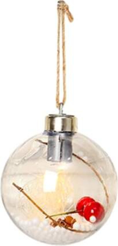 Julekuler med LED-lys, hengende pynt til juletreet, hjemmedekorasjon