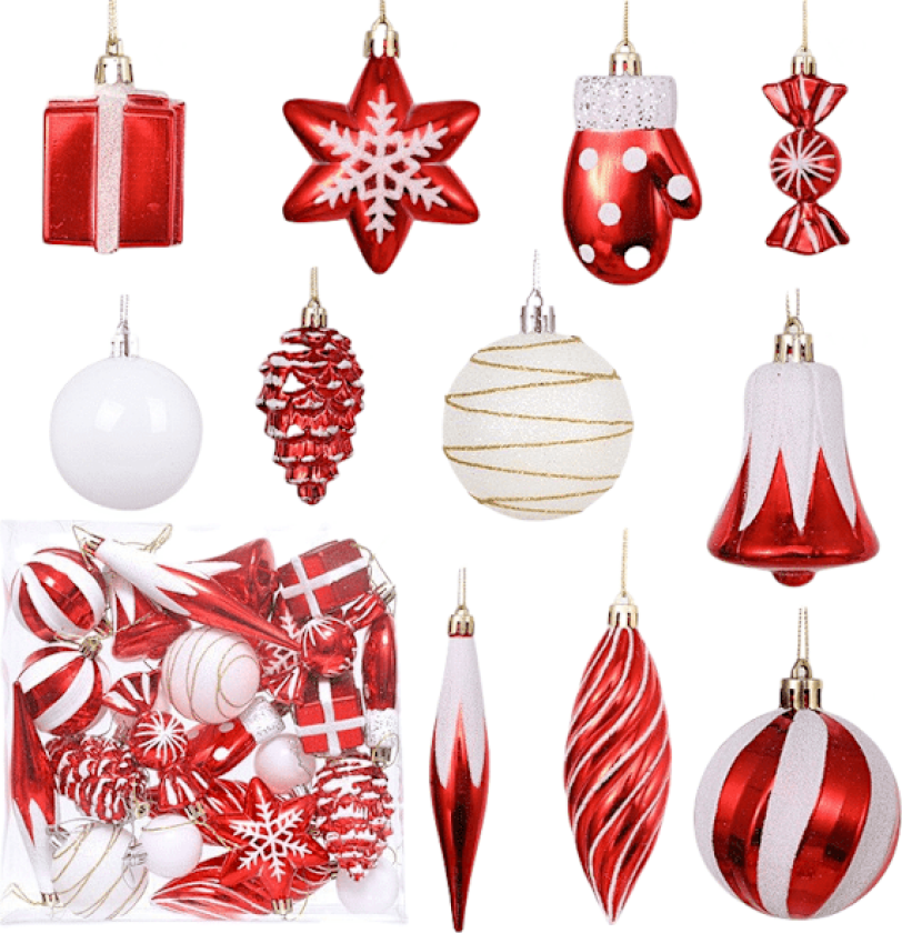 Håndmalte julekuler, juletrepynt, festpynt til jul, dekorative kuler Stil 2