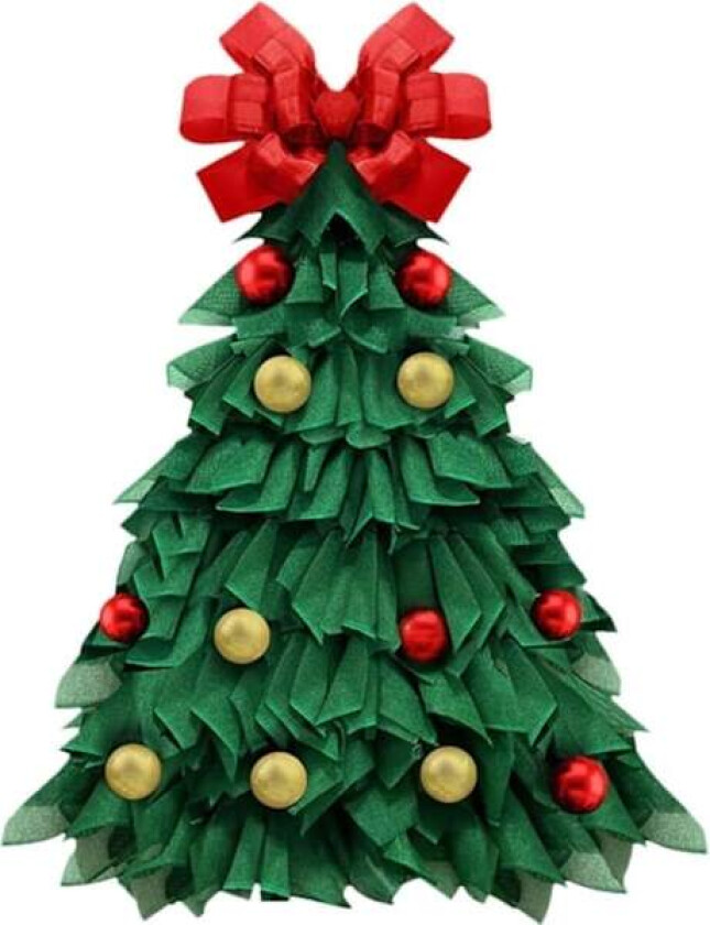 Julekrans i stoff til inngangsdøren - Juledekorasjon med hengende krok