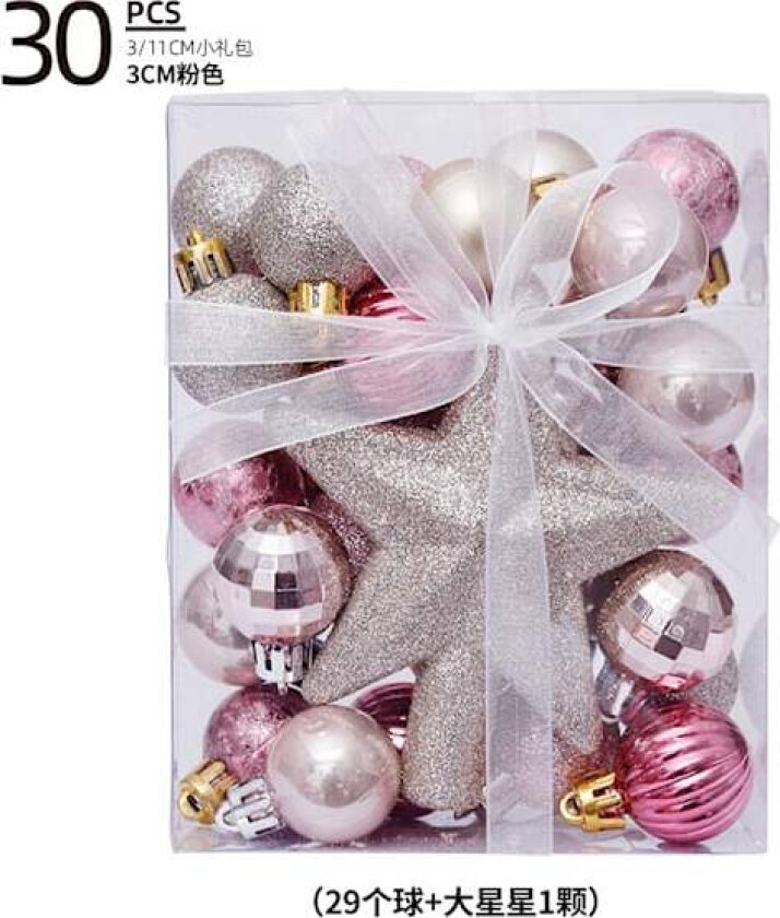 Julekuler Juletrærpynt Fargerike Kuler Henger Julemateriale Tilbehør DIY Julepynt A