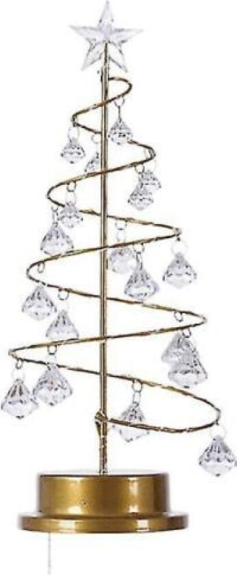 Krystalldiamant juletrelampe Juleprodukt Dekorativ bordlampe Liten nattlampe(Krystalltrelampe)