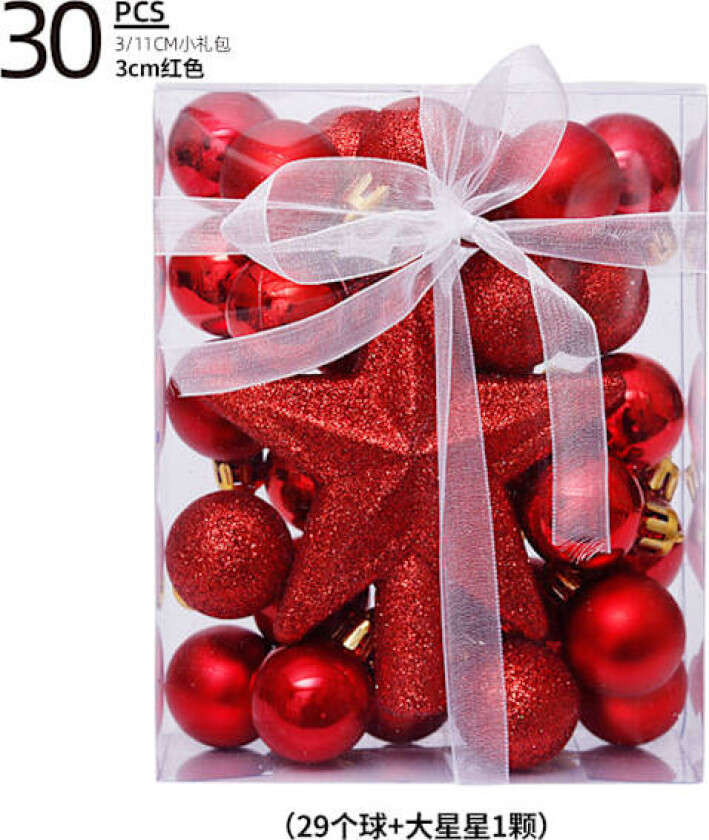 Julekuler Juletrærpynt Fargerike Kuler Henger Julemateriale Tilbehør DIY Julepynt A