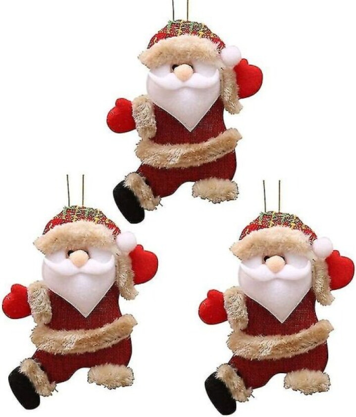 3 stk Julenissen Hengepynt Juletrærpynt Julekule