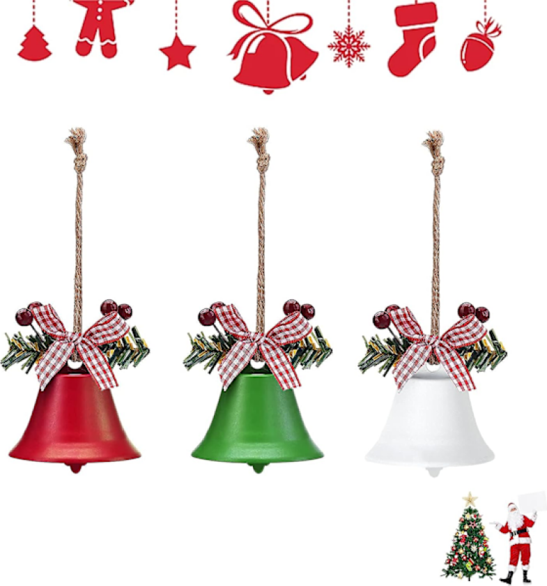 Juledekorative bjeller Metallbjeller Julekuledekorasjon