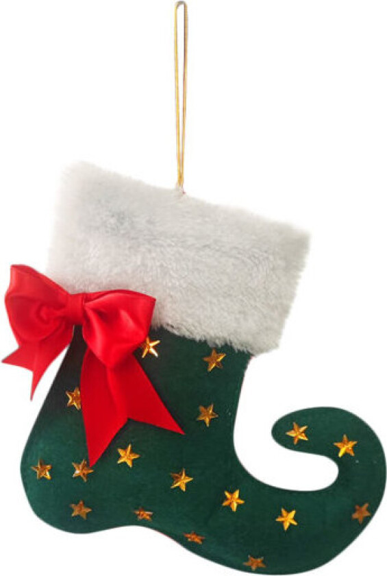 Julekuler i plysj med imitert pelsmansjett