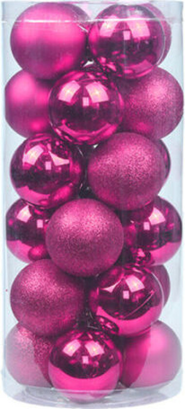 24 stykker 6 cm knusefrie julekulepynt til jul