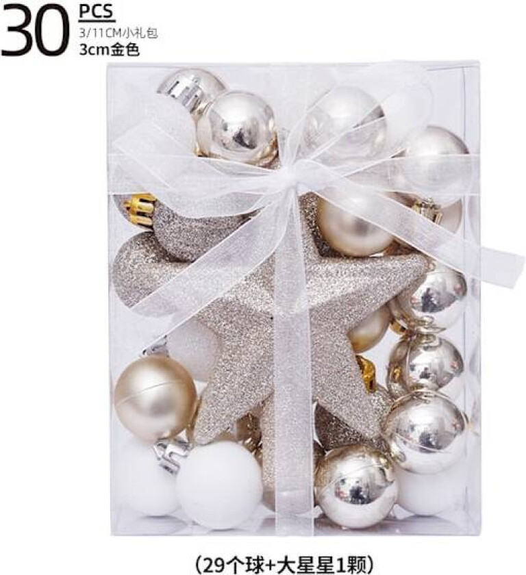 Julekuler Juletrærpynt Fargerike Kuler Henger Julemateriale Tilbehør DIY Julepynt A