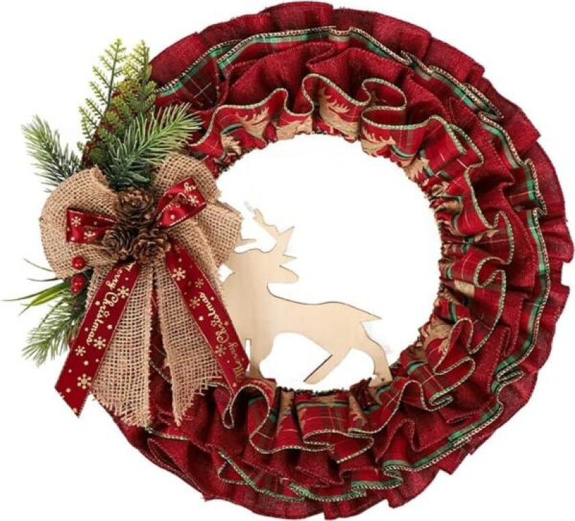 Julekrans Dør, Juletrekrans Dørhengende Juledekorasjon Kunstig Julekrans Inngangsdør Julekrans