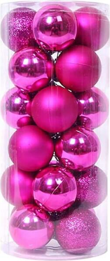 24 stk Julekulepynt Julekulesett Pynt Matt Blank Julepynt 2024