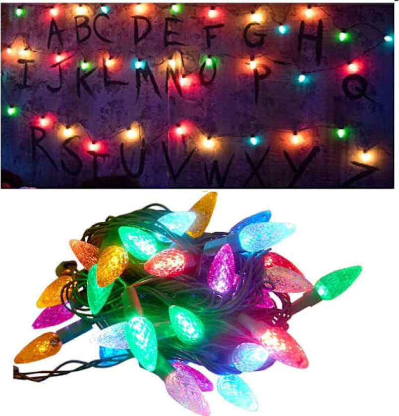 LED Lyslenke Batteridrevet Juletrelys Batteridrevet Flerfarget Julepynt Innendørs/Utendørs 50 LED