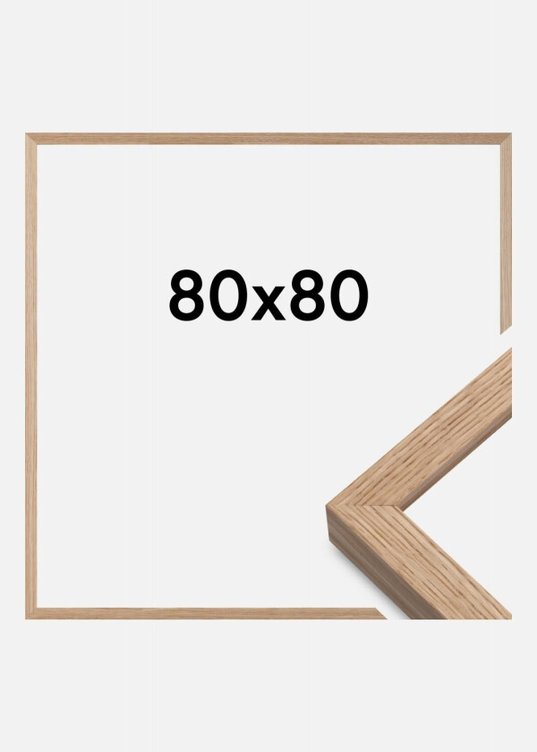 Ramme Amanda Box Akrylglass Eik 80x80 Cm