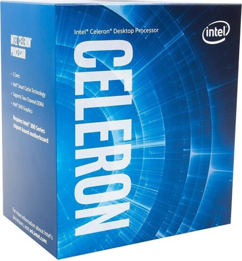Celeron G4930 Coffee Lake S Prosessor/CPU - 2 kjerner - 3.2 GHz - LGA1151 - Boks (med kjøler)