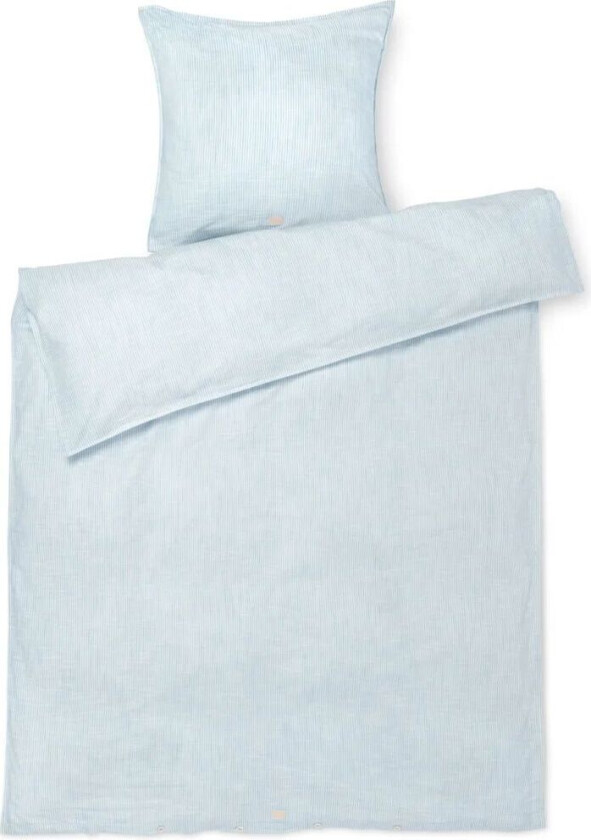 Monochrome Lines sengesett 140 x 200 cm Lyseblå-hvit