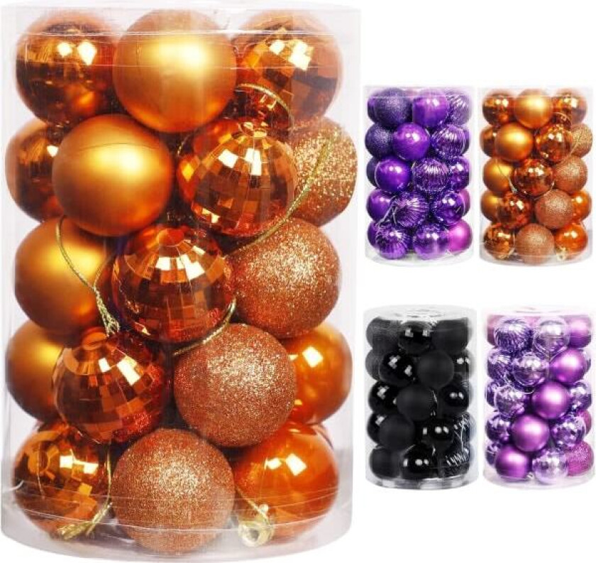 Julekulepynt Förhåndssnorte juletrepynt Oransje feriehengende kuler