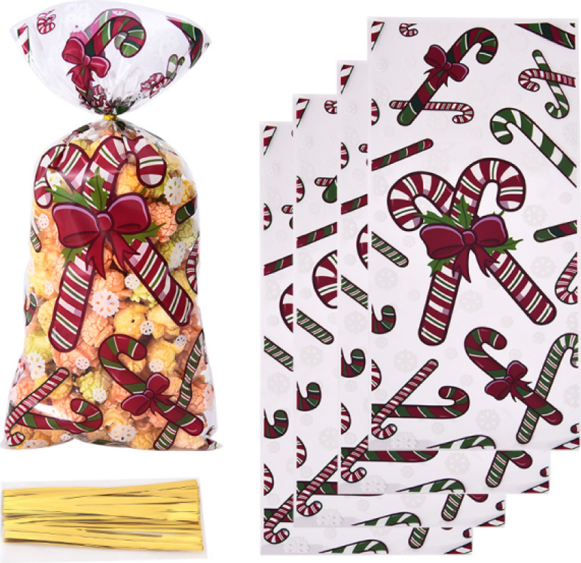 50 stk julegodisposer gavepose i plast Merry C 1 1