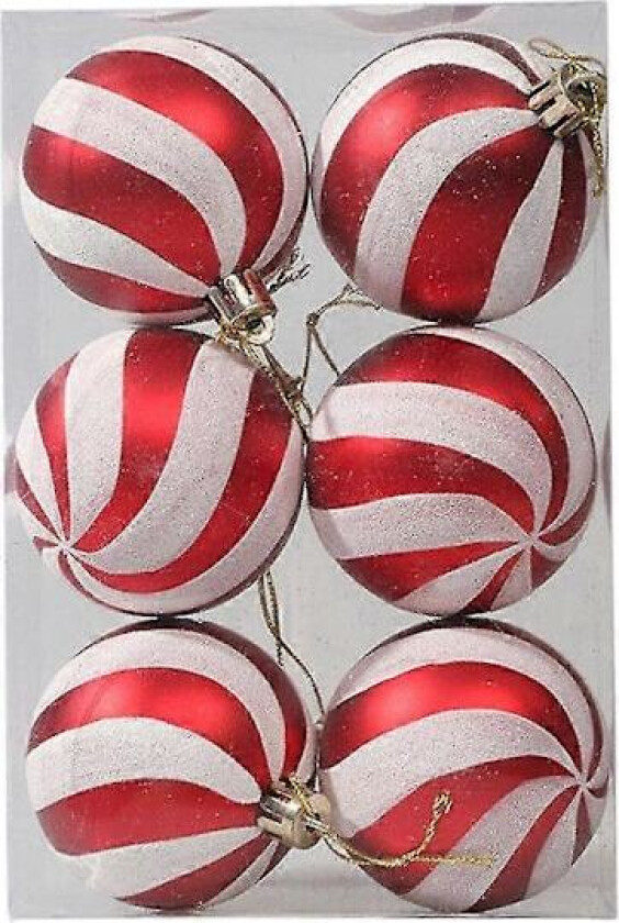 6 stk Julekulepynt til Juletreet, Hjemmefestdekorasjon