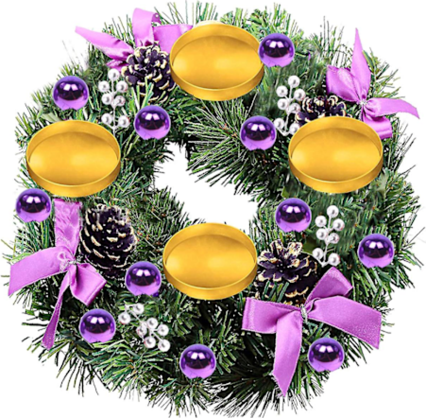 Julekrans, Lilla Bånd Adventslysestativ Juleadventsenterstykke For Hjem Kirke C