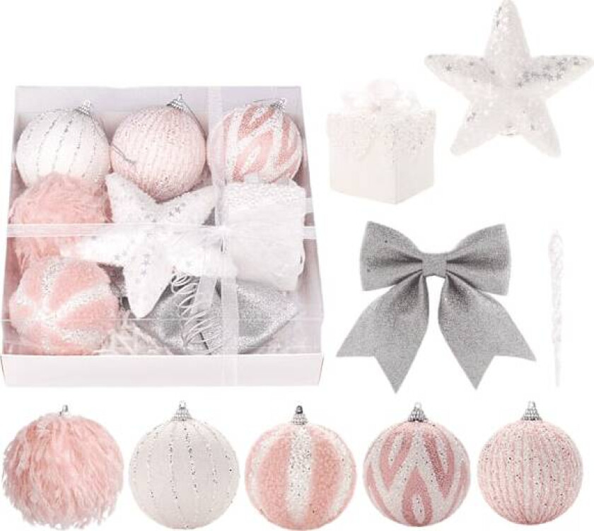 Juletrærpynt Juledekorasjon, Julekulesett med stjerne