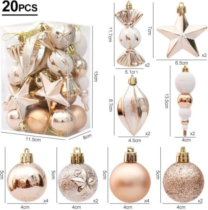 Julekuler Røde Pepperkake Hengepynt Store anhengsett Julepynt til hjemmet 2024 Natal Navidad Nyttår Champagne-20stk3