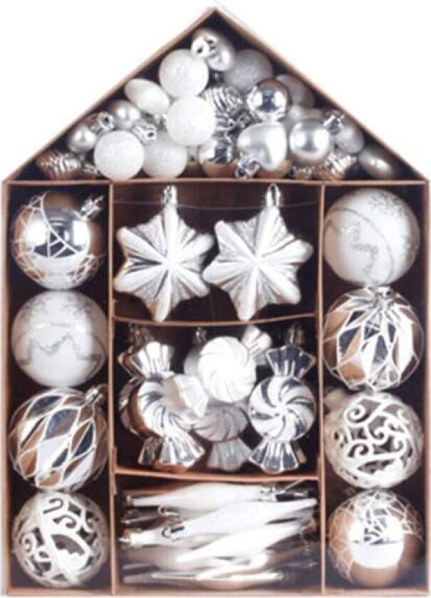 73 stk Julekulepyntsett, Juledekorasjon til treet