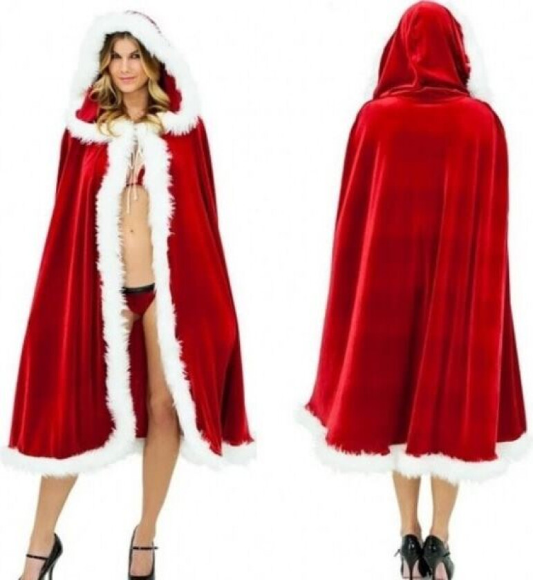 Julkappen Jultomten Robe Festdrakt Cape for Voksen Barn S